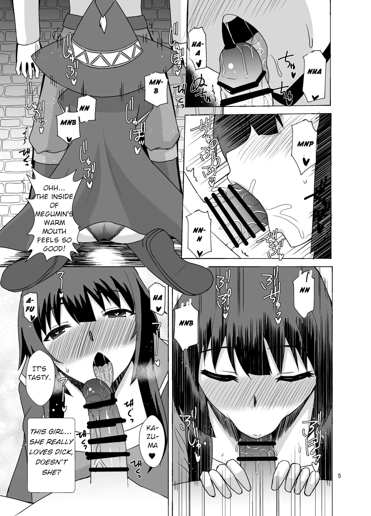 Hentai Manga Comic-A Book About Megumin Slurping With Her Mouth-Read-4